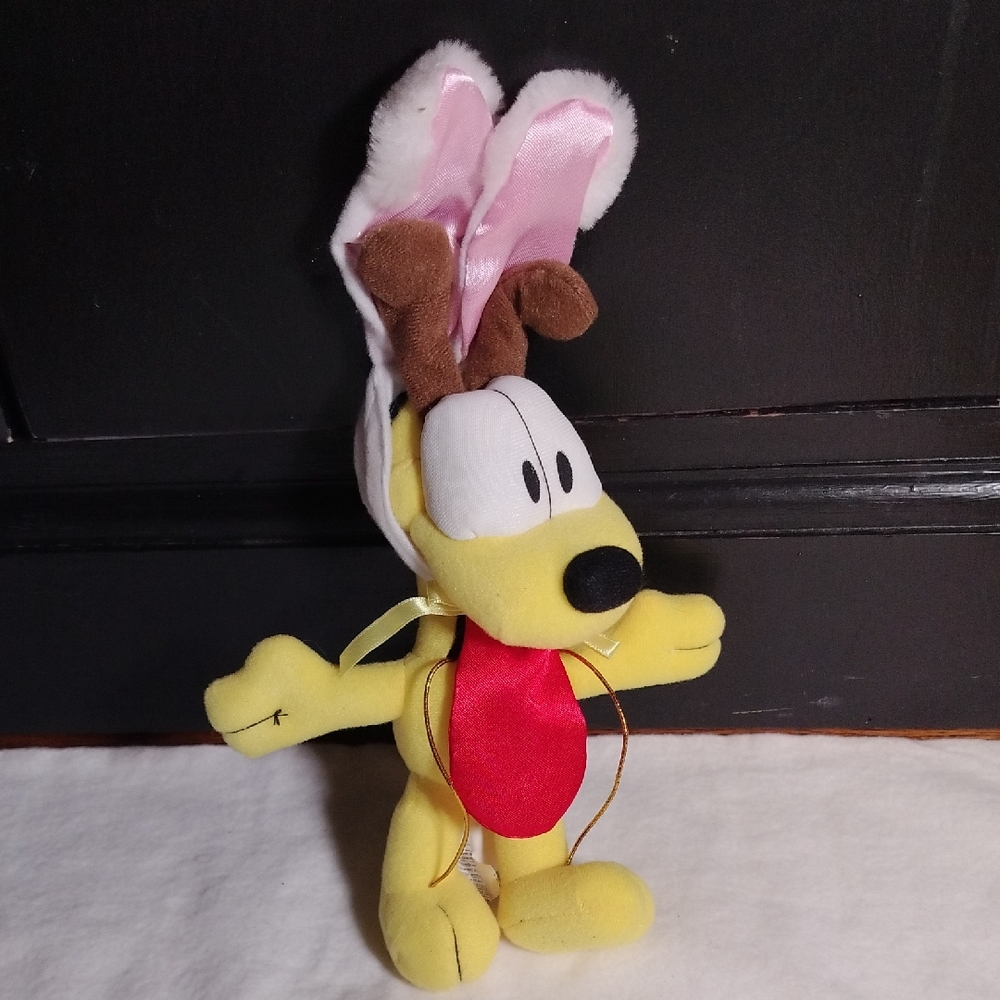 Garfield Odie With Bunny Ears PlushStuffed Animal That Can Hold Small Box